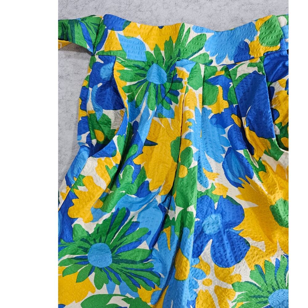 J.Crew "Morning Floral" Puckered Tie-Waist Pencil Skirt, 100% Cotton, New Sz 000 - Picture 11 of 14